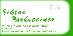 viktor marksteiner business card